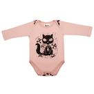 Body Gorette The Cat Manga Longa Skull Rosê