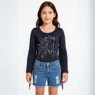 Body Infantil Country Premium Manga Longa com Estampa de Cavalo e Franjas