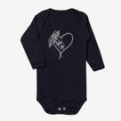 Body Infantil Estampado Cavalo Neném Country Bebê Agro Fofo Coração Manga Longa