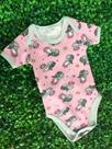 Body infantil fem estampa guaxinim rosa - tam g-bb