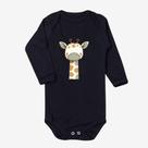 Body Infantil Girafa Manga Comprida Algodão P ao GG