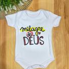 Body Infantil Manga Curta Branco Temático Bebê Frase 100% Suedine