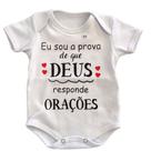 Body Infantil Manga Curta Branco Temático Bebê Frase 100% Suedine