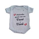Body Infantil Manga Curta Branco Temático Bebê Frase 100% Suedine