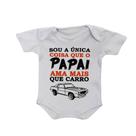 Body Infantil Manga Curta Branco Temático Bebê Frase 100% Suedine