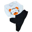 Body Infantil Manga Longa e Calça Mijão 100% Suedine