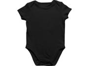 Body Infantil Preto 100% Algodão Preta