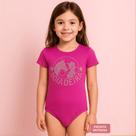 Body Infantil Rosa Boiadeira com Brilho Bore Country Infantil Tamanhos 4 ao 10 Envio Rápido
