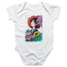 Body intantil Menina linda anime flores Body intantil Menina linda anime flores