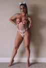 Body lingerie sensual com tiara