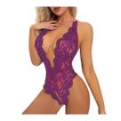 Body Lingerie Sensual De Renda Conjunto Com Abertura Íntima Luxo Sexy