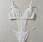 Body Lingerie Sensual Rendada Com Abertura Íntima Luxo Sexy