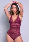 Body Lingerie Transparente Renda Decote Blogueira