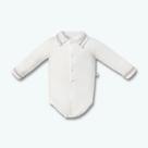 Body Longo Hug Com Gola Rica Bordada Off White