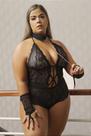 BODY LUXO IZA PLUS SIZE - Body em Renda com Coleira