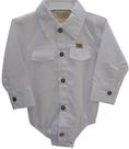 Body Luxo Social Batizado Branco Bebê Menino Katita Rf 26140