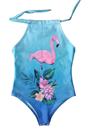 Body Maio Para Praia azul personalizado Flamingo Adulto BM