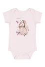 Body Manga Curta Feminino Coelhinha com Strass - UP BABY