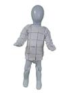 Body manga longa bebê masculino em Suede xadrez