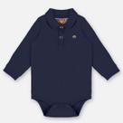 Body Manga Longa Bebê Menino Gola Polo Marinho Up Baby