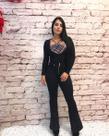 Body manga longa com bojo e detalhes nas costas maryland