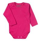 Body Manga Longa Em Suedine para Bebê Até 24 Meses Pink