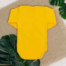 Body Manga Longa Em Suedine para Bebê Básico Amarelo Canário