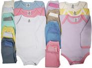 Body Manga Longa+mijão C/20 Roupa Bebê Menino E Menina Body Manga Longa+mijão C/20 Roupa Bebê Menino E Menina