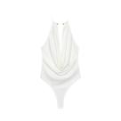 Body Marrom Halter sem alça Sem Mangas Com Tanga Para Mulheres, Body Sexy Com Costas Abertas