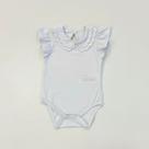 Body Milon Infantil Bebe Liso Gola Bordada 2 Cores Verão Moda Kids