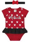 Body Minnie Disney com Tiara - Vermelho - Marlan