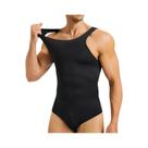 Body Modelador Masculino Sem Mangas Com Compressão Total E Controle Abdominal, Abertura Na Virilha Body Modelador Masculino Sem Mangas Com Compressão Total E Controle Abdominal, Abertura Na Virilha