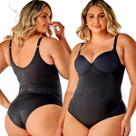 Body Modelador Plus Size Média Forte Compressão Com Bojo 351601