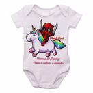 body nenê criança roupa bebê Dead Pool e Unicórnio body nenê criança roupa bebê Dead Pool e Unicórnio