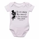 body nenê criança roupa bebê Gato de Cheshire I'm not crazy body nenê criança roupa bebê Gato de Cheshire I'm not crazy
