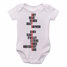 body nenê criança roupa bebê Grey's Anatomy nomes