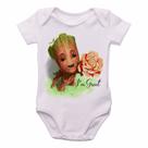 body nenê criança roupa bebê Groot rosa