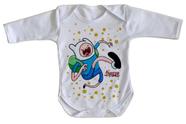 body nenê criança roupa bebê manga longa Adventure Time Jake