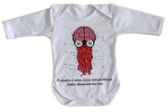 body nenê criança roupa bebê manga longa Cérebro todos deveriam ter um