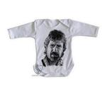 body nenê criança roupa bebê manga longa Chuck Norris face body nenê criança roupa bebê manga longa Chuck Norris face