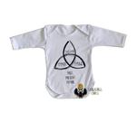 body nenê criança roupa bebê manga longa Dark Triquetra