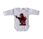 body nenê criança roupa bebê manga longa Deadpool body nenê criança roupa bebê manga longa Deadpool