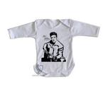 body nenê criança roupa bebê manga longa Elvis Presley guitar