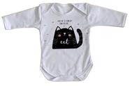 body nenê criança roupa bebê manga longa Every day is a good day when you have a cat
