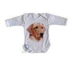 body nenê criança roupa bebê manga longa Golden Retriever face body nenê criança roupa bebê manga longa Golden Retriever face