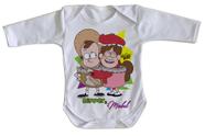 body nenê criança roupa bebê manga longa Gravity Falls Mabel Dipper