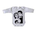 body nenê criança roupa bebê manga longa Grease