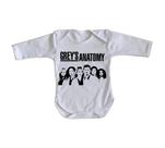 body nenê criança roupa bebê manga longa Grey's Anatomy Personagens