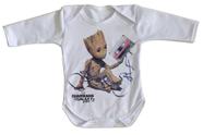 body nenê criança roupa bebê manga longa Groot fita
