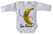 body nenê criança roupa bebê manga longa João Banana